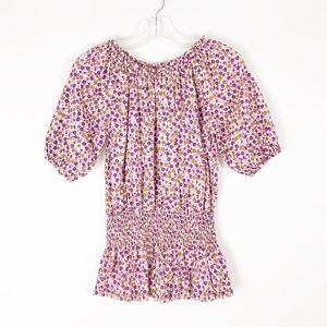 Peek | Girls Floral Smocked Peasant Top 6-7